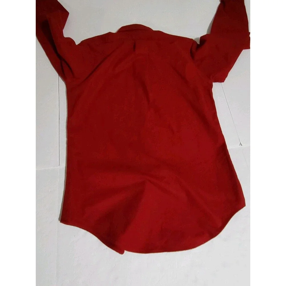 (#4) Polo By Ralph Lauren Long Sleeve Button Down Size Youth 18 Red